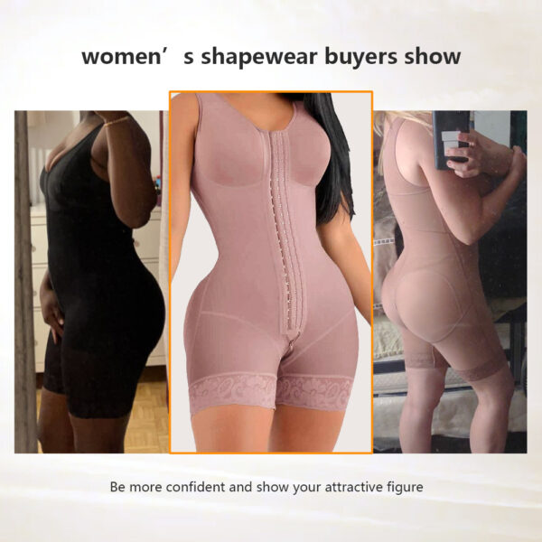 Thick Mesh Crotch Zipper One-Piece Shapewear