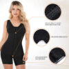 Thick Mesh Crotch Zipper One-Piece Shapewear